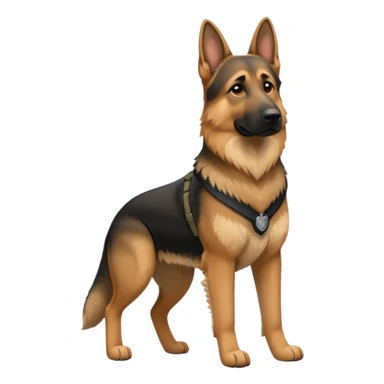 Military German shepherd full body  sticker
