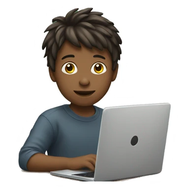boy with laptop  sticker