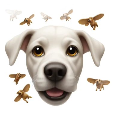 doggies fly in the sky sticker