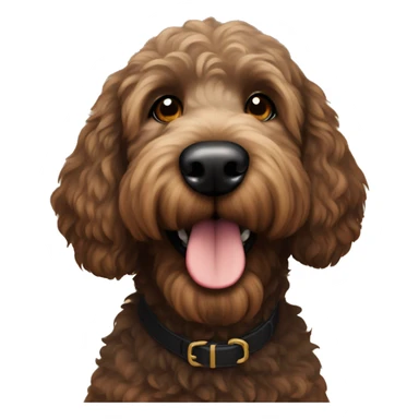 Black golden doodle with brown muzzle  sticker