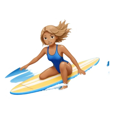 beautiful girl do surfing sticker