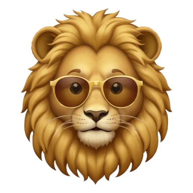 a sunglasses circus lion sticker