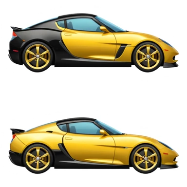 a sleek black gold yellow sticker