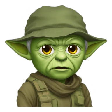 Yoda general Ukraine army  sticker