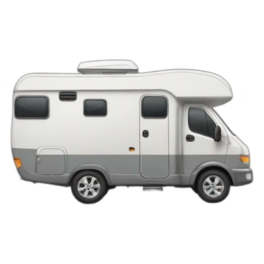 Grey camping car sticker