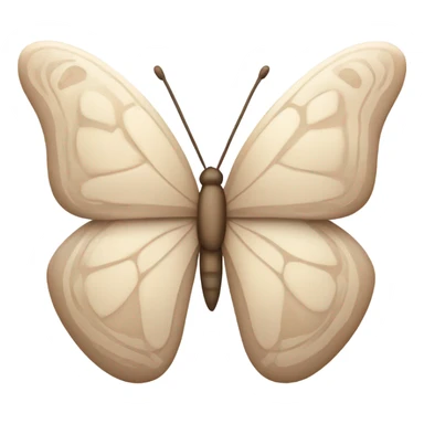 beige butterfly sticker