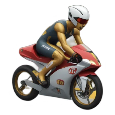 Cat racing Ironman sticker