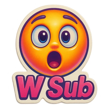 Surprised 
add the words W Sub in pink  sticker