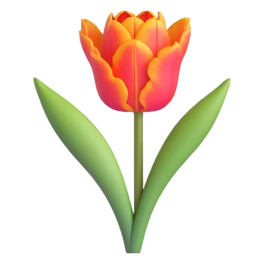 Elegant tulip flower with detailed petals and realistic texture sticker