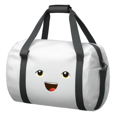 white shoulder gym bag sticker