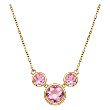 Gold and light pink necklace sticker