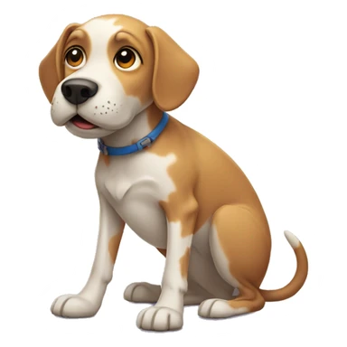 dog with bones for legs sticker