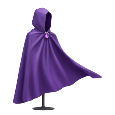 faceless mannequin flapping amethyst gemstone cape sticker