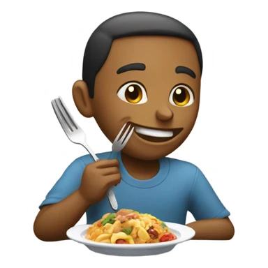 A person eating  sticker