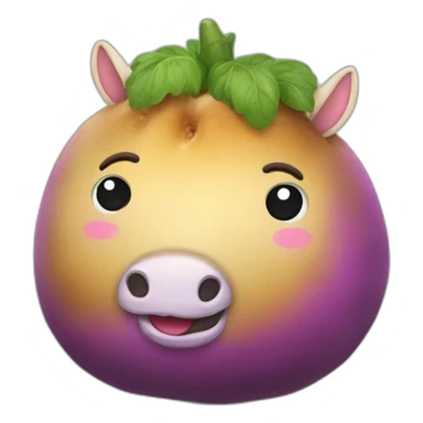 unicorn horned potato sticker