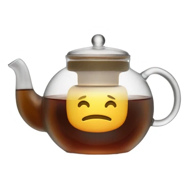 Glass tea pot sticker