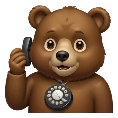 Bear who’s calling sticker