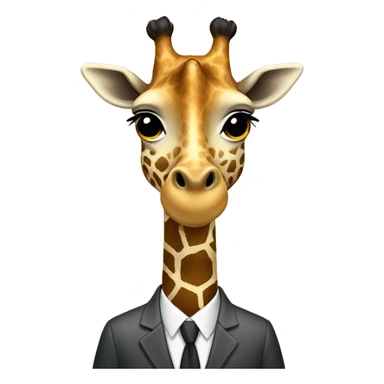 Giraffe with a suit sticker