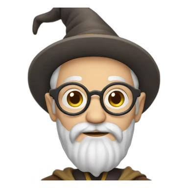 cute old wizard sticker