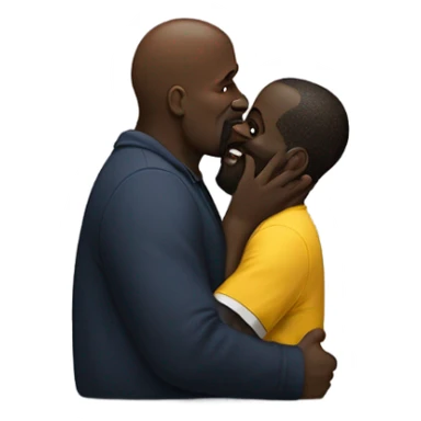 shaq kissing man sticker
