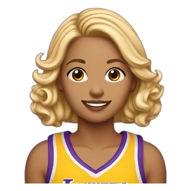 lakers girl white sticker