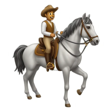 Marciano montando un caballo sticker