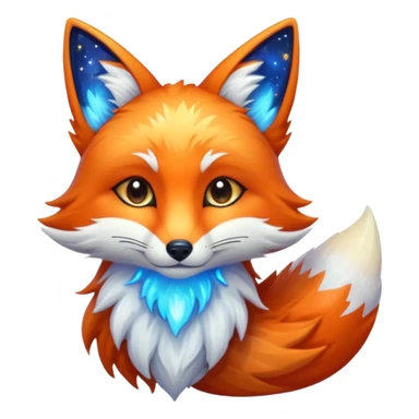 a galaxy fox sticker