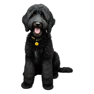 Black goldendoodle sticker
