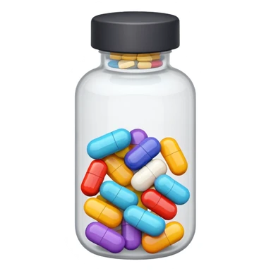 A bottle of pills  sticker