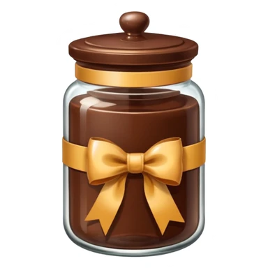 chocolate Retro Ribbon Jar sticker
