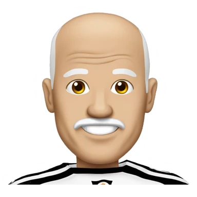 Bald old white skinned Steelers fan no facial hair sticker