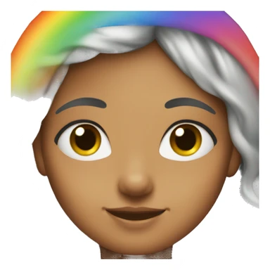 Girl with rainbow sticker