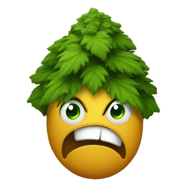 Scared weed nug sticker