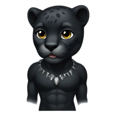 black full body Panther  sticker