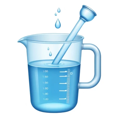 measuring cup filled with half water sticker