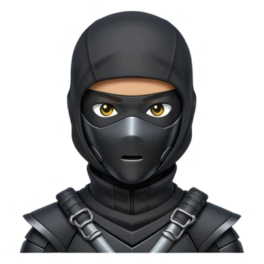 black ninja mercenary androi sticker