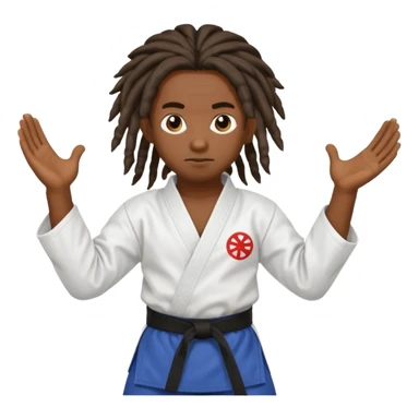 karate kids, dark skin, dreadlocks sticker