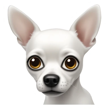 White Chihuahua with black ears sticker
