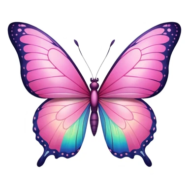 Pink butterfly sticker