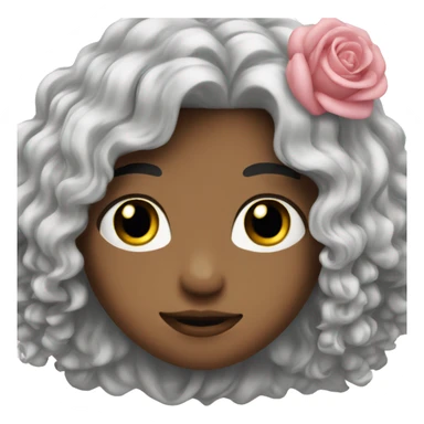 Long hair, white skin, rose cheeks, wearing bracelets sticker