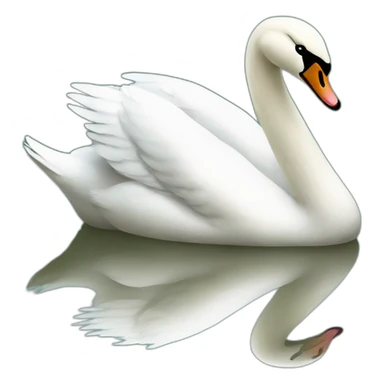 swan in the pond  sticker