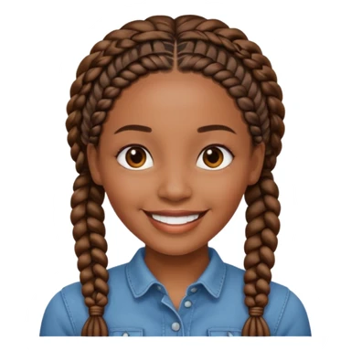Black woman with braids laughing sticker