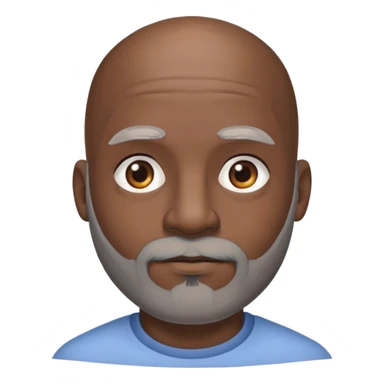 Black man bald gray beard sticker