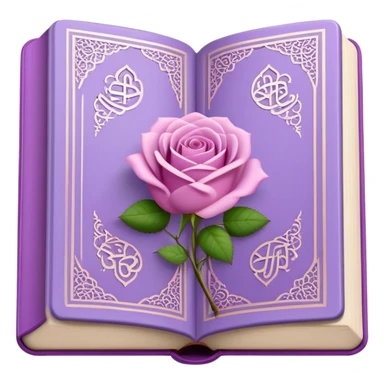 Light purple Quran with rose  sticker