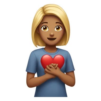 Girl doing heart with her hends sticker