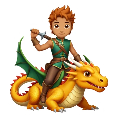 Dragon rider sticker