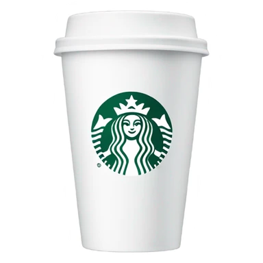 White Starbucks cup for tea  sticker
