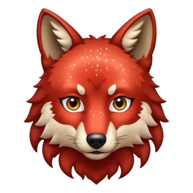glitter red wolf boy apex predator sticker
