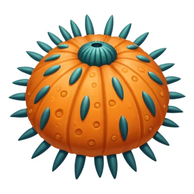 Create a opened sea urchin emoji sticker