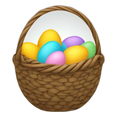 easter egg basket sticker